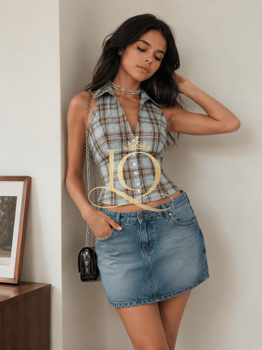 Plaid Corset Top
