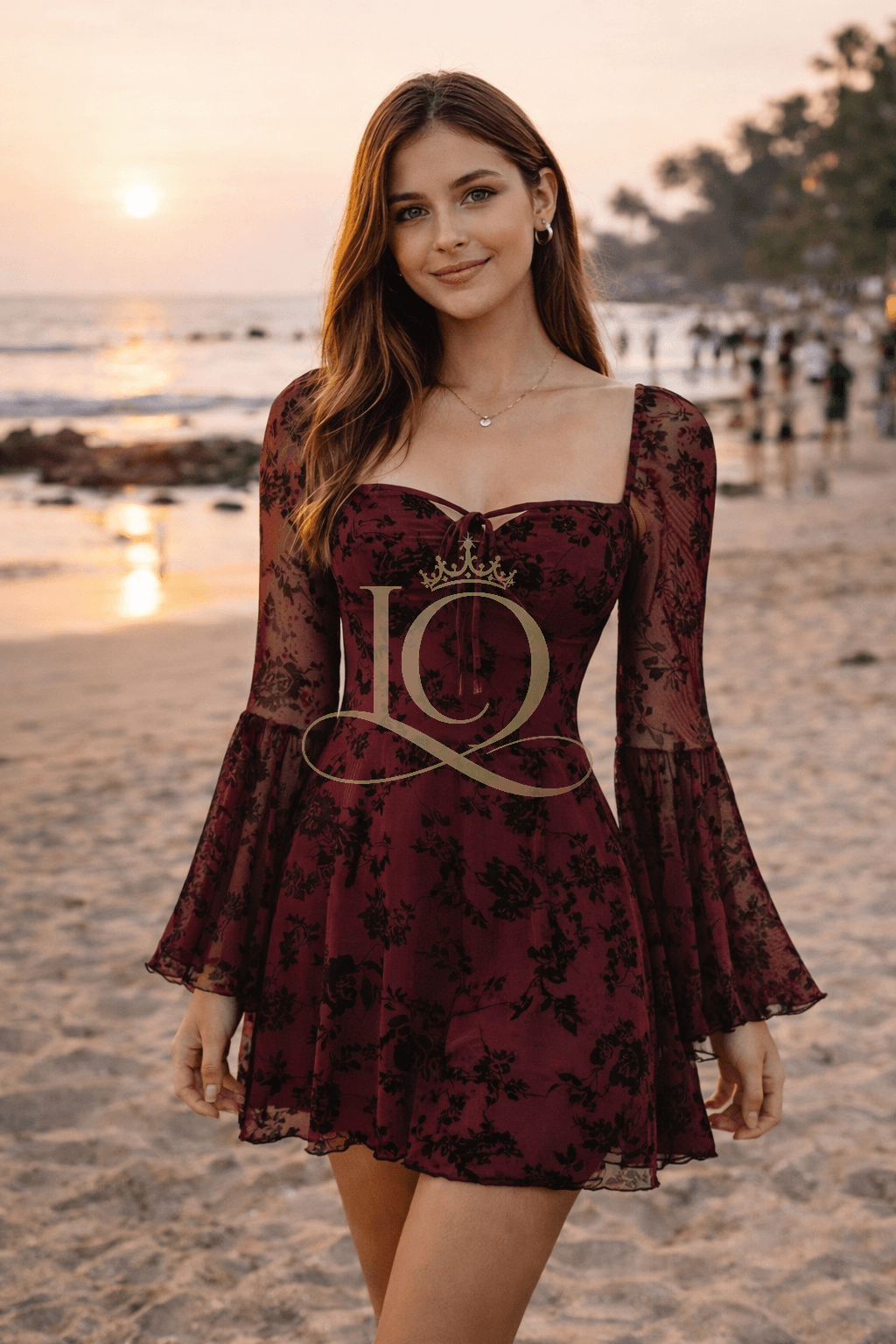 Crimson Sunset Whisper — Burgundy Noir — view 2