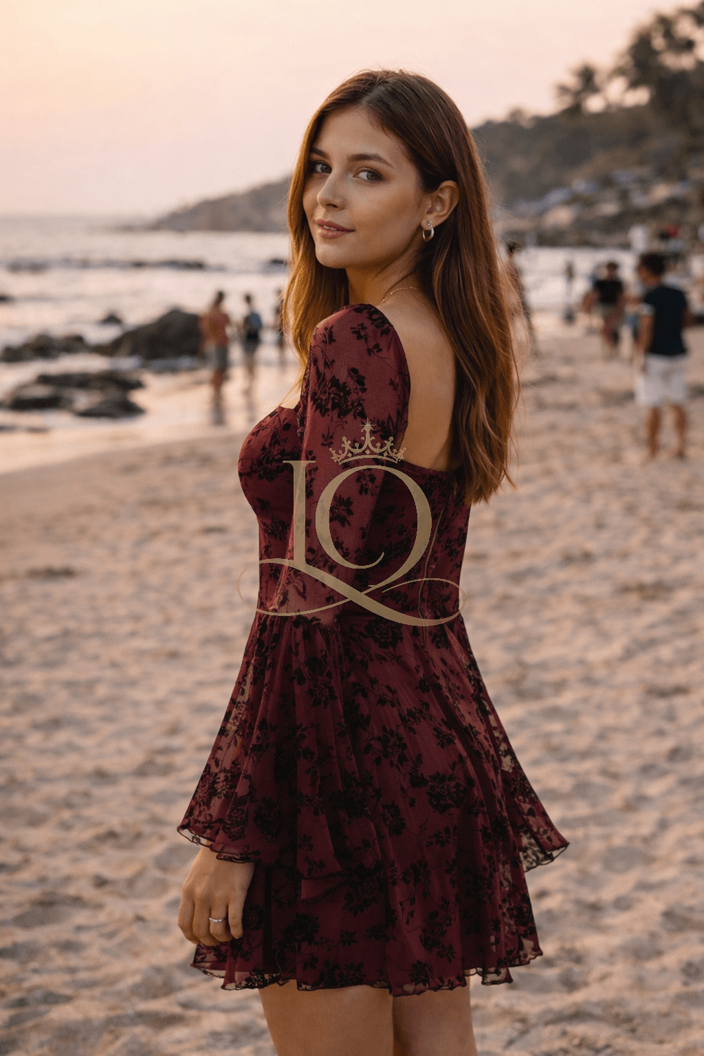 Crimson Sunset Whisper — Burgundy Noir — view 3